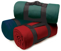 59" x 79" Fleece Blanket - Asst. Colors, 100% Polyester Fleece